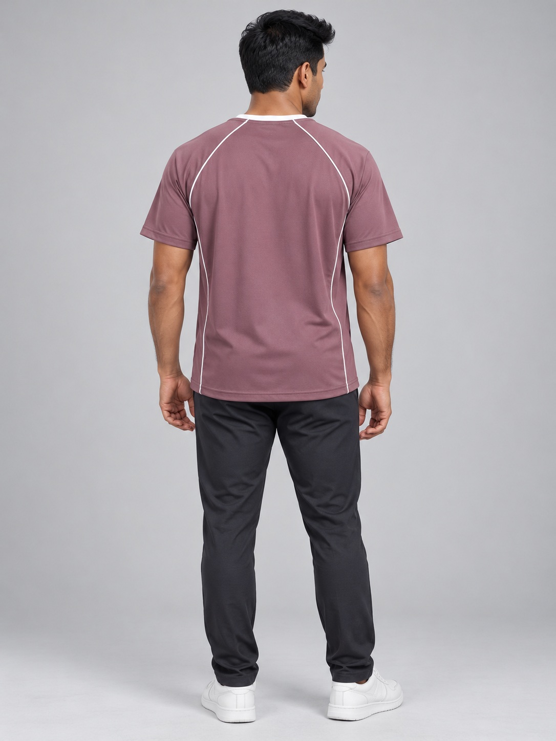 piping tee 01 back SnapCap Curved-Piping Raglan T-Shirt piping tee 01 back