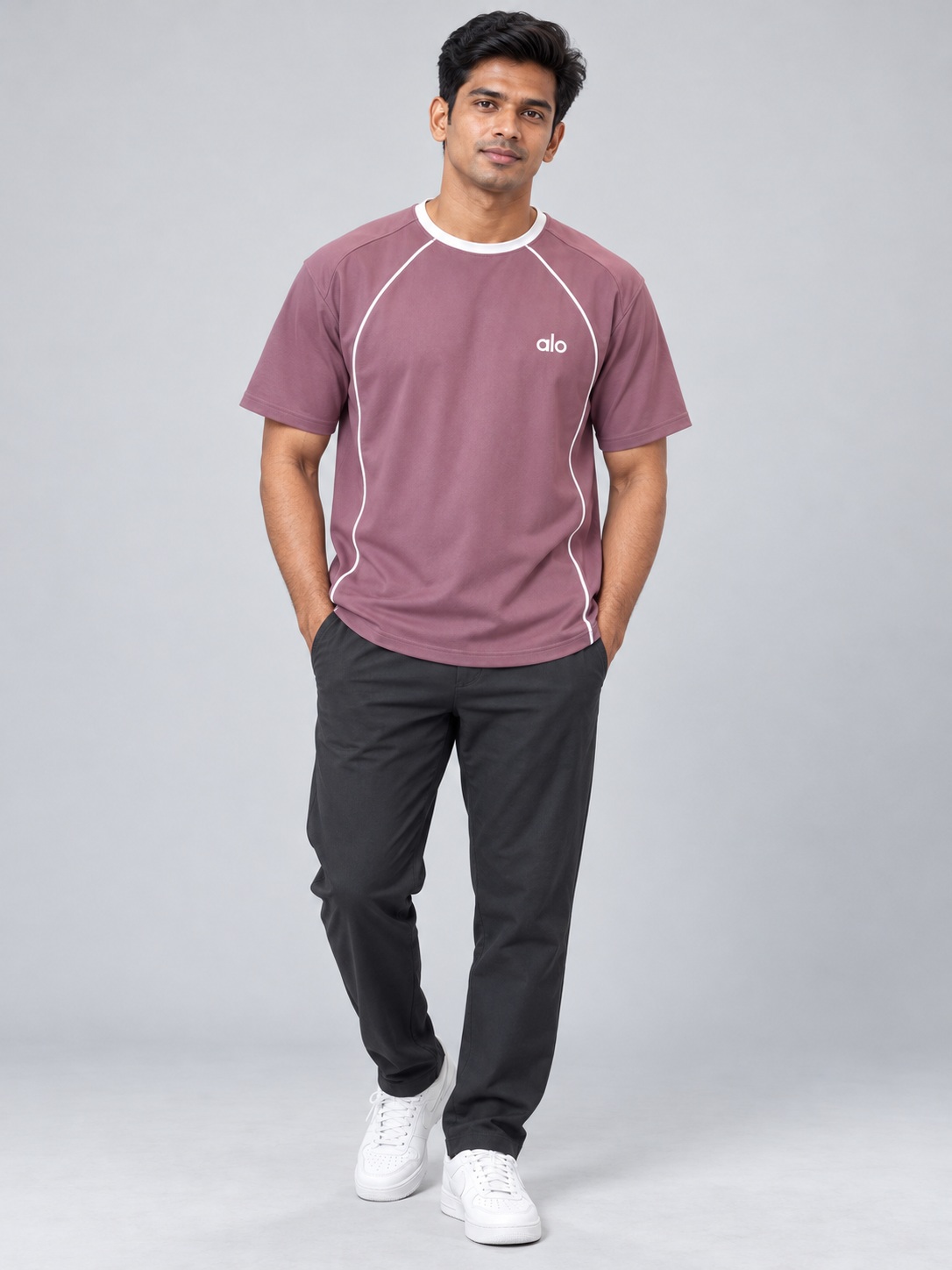 piping tee 01 front SnapCap Curved-Piping Raglan T-Shirt piping tee 01 front