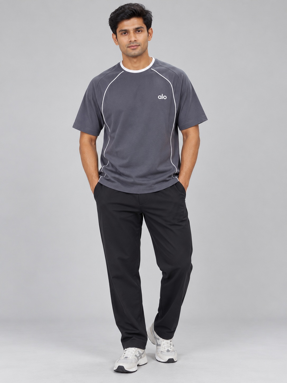 piping tee 02 front SnapCap Curved-Piping Raglan T-Shirt piping tee 02 front