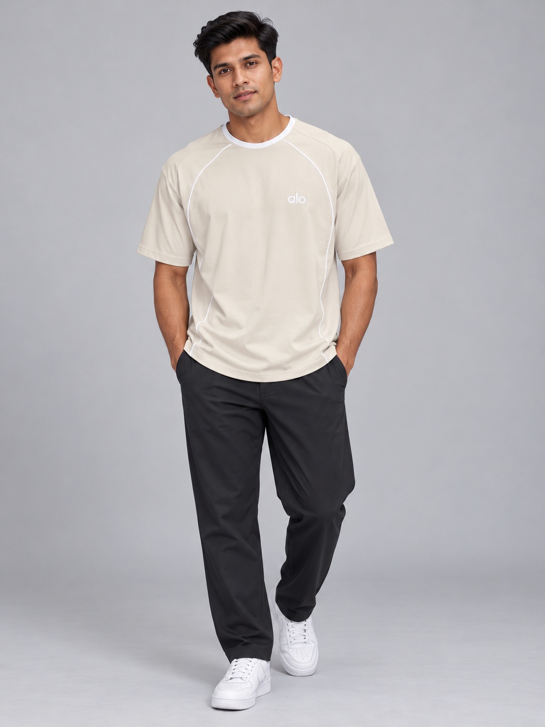 piping tee 04 front SnapCap Curved-Piping Raglan T-Shirt piping tee 04 front