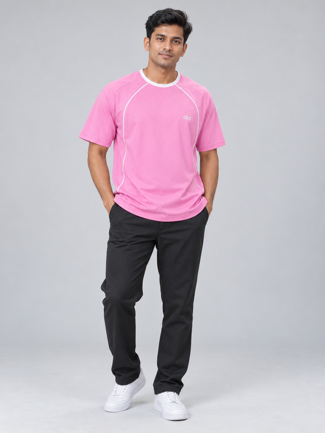 piping tee 06 front SnapCap Curved-Piping Raglan T-Shirt piping tee 06 front
