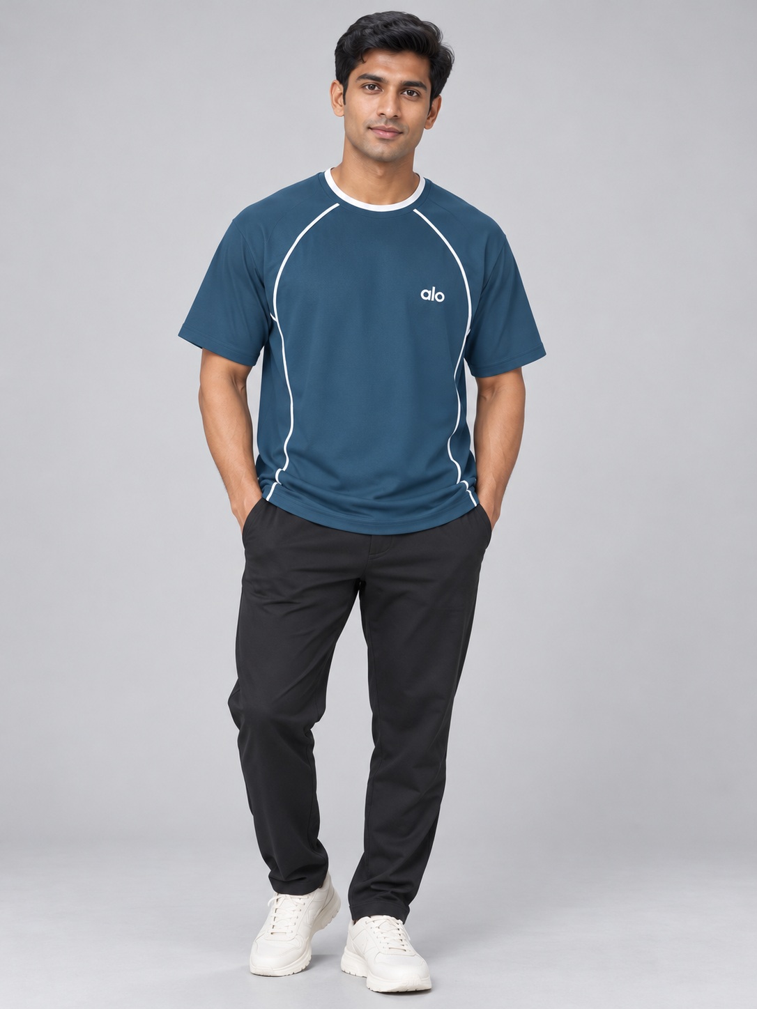 piping tee 09 front SnapCap Curved-Piping Raglan T-Shirt piping tee 09 front