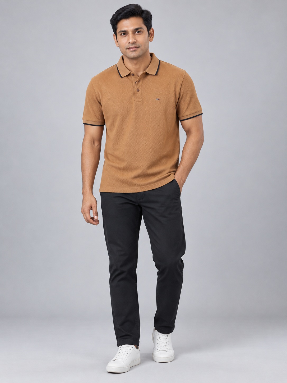 polo 05 front SnapCap Contrast-Tipped Classic Polo polo 05 front