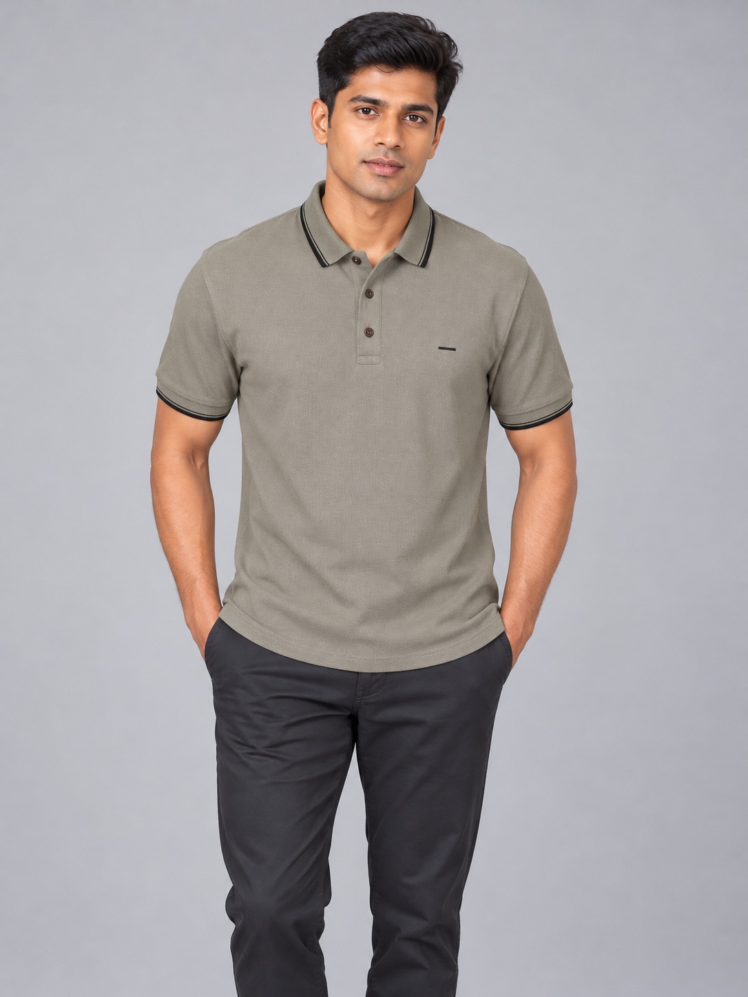 polo 07 front SnapCap Contrast-Tipped Classic Polo polo 07 front