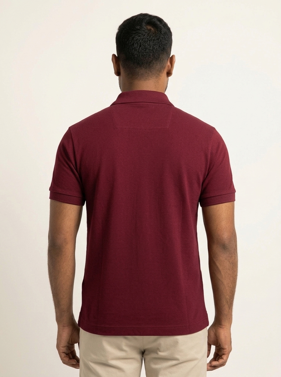 top polo burgundy back top polo burgundy back