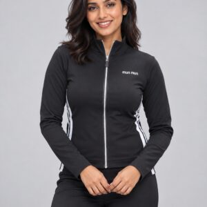 SnapCap Contrast-Stripe Zip Track Jacket track jacket 01 front